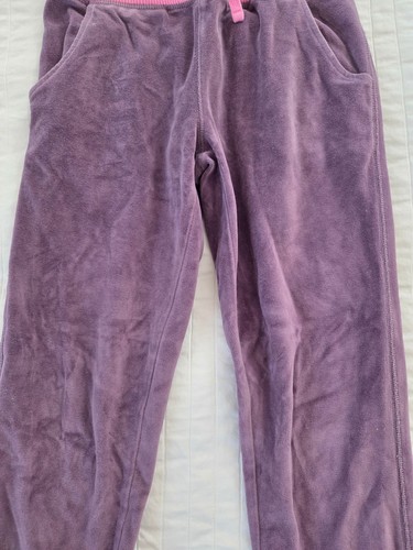 Used Girls Size 11 Mini Boden Purple Velvet Pants - Picture 3 of 15