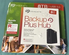 Seagate Backup Plus Hub 8TB Desktop Hard Drive w/Rescue Data Recovery Services