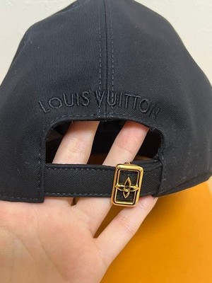Louis Vuitton Black Baseball Cap New LV Logo Hat Women Adjustable