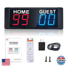YZ LED Portable Digital Scoreboard w/ Remote - Tabletop Electronic Score Keeper