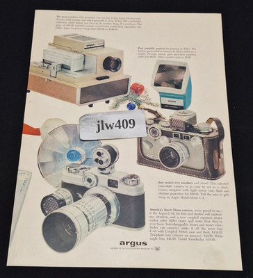 1959 ARGUS CAMERA Print Ad Magazine Ad Projector Slides 35mm Match-Matic C-3