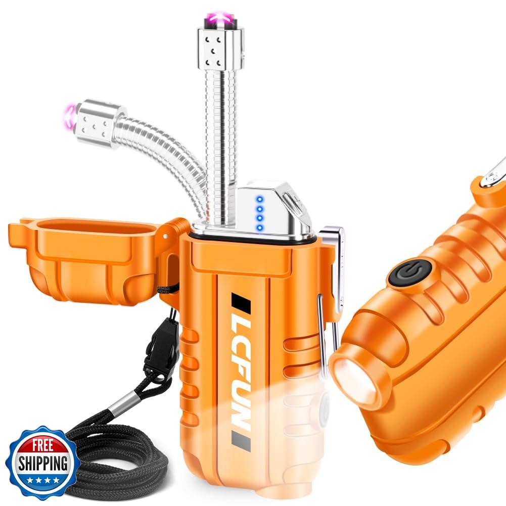 Windproof Plasma Lighters With Le