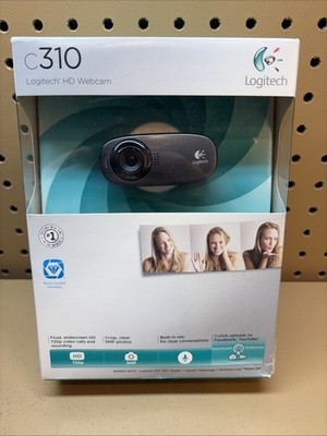 Logitech C310 720P/30FPS HD Webcam - Black SEALED NEW