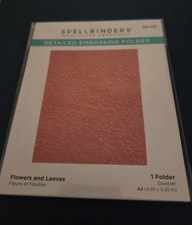 Spellbinders Small Detailed Embossing Folder Flowers Leaves 4.25" x 5.5" NIP