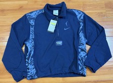 NWT Nike Indiana Fever 1/4 Zip Pullover Jacket Blue Satin WNBA Small
