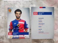 Mohamed Salah - FC Basel 13-14 Signed Official Football Club Postcard/Postal