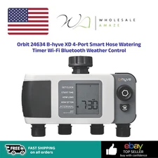 Orbit 24634 B-hyve XD 4-Port Smart Hose Watering Timer Wi-Fi Bluetooth Weather