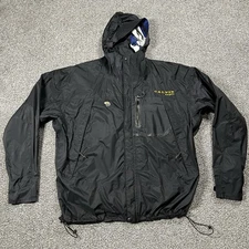 Mountain Hardwear Jacket Mens XL Black Epic Waterproof Hooded Rain Shell Conduit