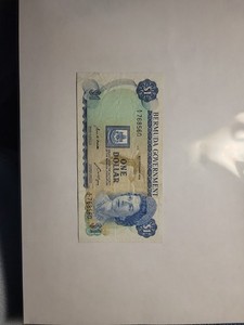 Bermuda 1 Dollar 1970 Pick #23a Extra Fine