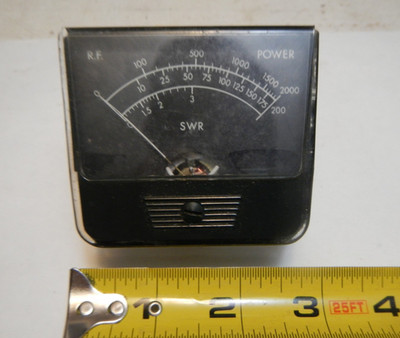 Vintage black face SWR POWER Replacement meter 2000w INS-1 3''