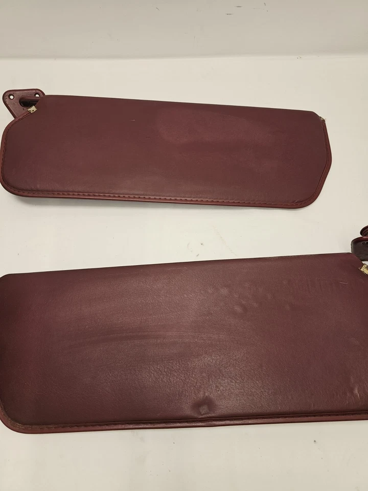 73-87 Chevrolet GMC Squarebody Driver Passenger Sun Visor Visors Set MAROON - Image 3 of 4