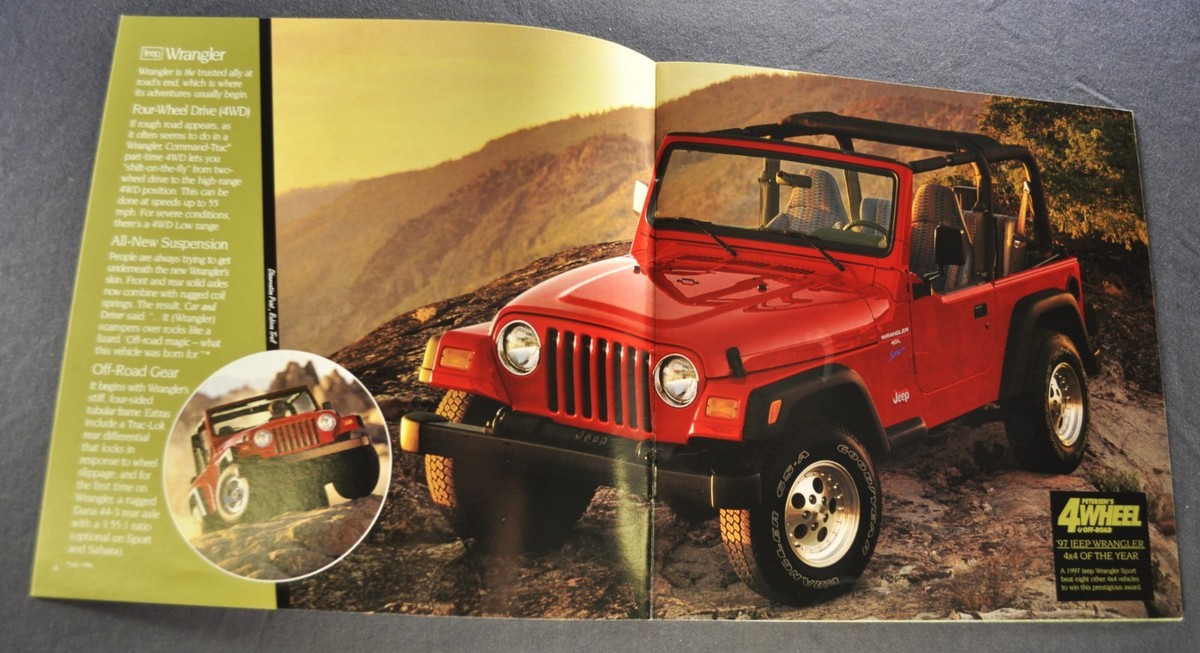 1997 Jeep Brochure Wrangler Sahara Cherokee Country Grand Cherokee