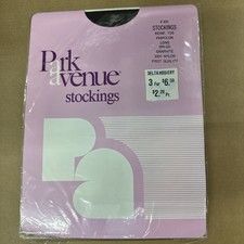 Park Avenue Queen Size Vtg Stockings Size 9.5-12 Long in Graphite