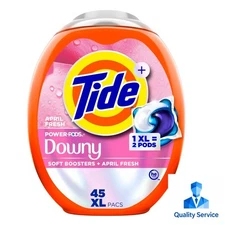 Tide + Downy April Fresh Deep Cleaning Concentrated Laundry Detergent Pods 45ct