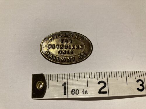 Railwayana Brass Can Plate MIDLAND RAILWAY CO - Picture 1 of 2