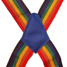 Rainbow Suspenders Great Star Tools Adjustable Clip On Colorful Mork And Mindy