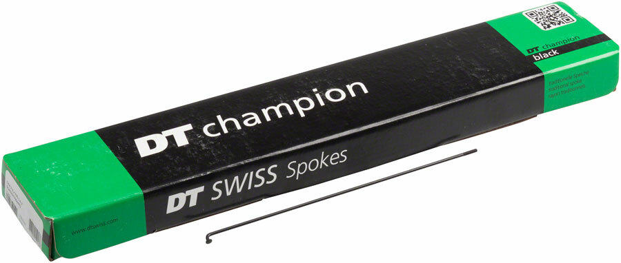 DT Swiss Champion Spoke: 2.0mm, 258mm, J-bend, Black, Box of