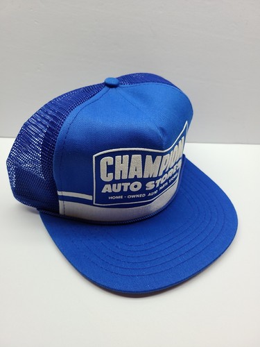 Cappello camionista snapback vintage Champion Auto Stores maglia corda NUOVO VECCHIO MAGAZZINO berretto - Foto 2 di 5