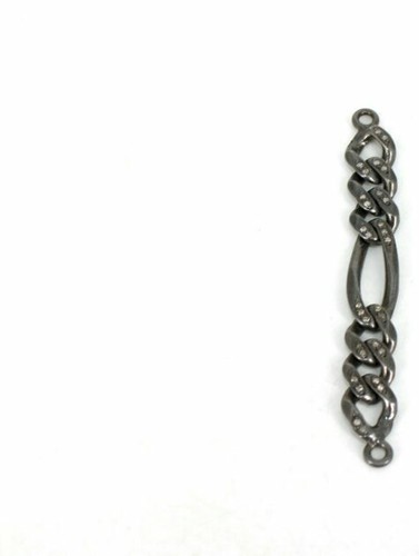Pave Diamond Chain Connector 925 Silver Handmade Bracelet Connector Supply T7. - Picture 3 of 12