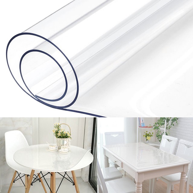Waterproof Clear Plastic Pvc Tablecloth Transpa Protector Dining Table Cover