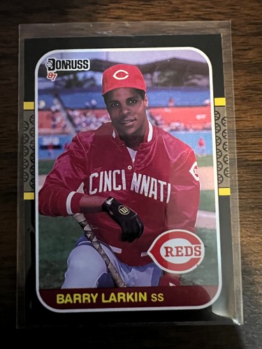 BARRY LARKIN 1987 DONRUSS ROOKIE CARD #492 RC REDS HOF BASEBALL