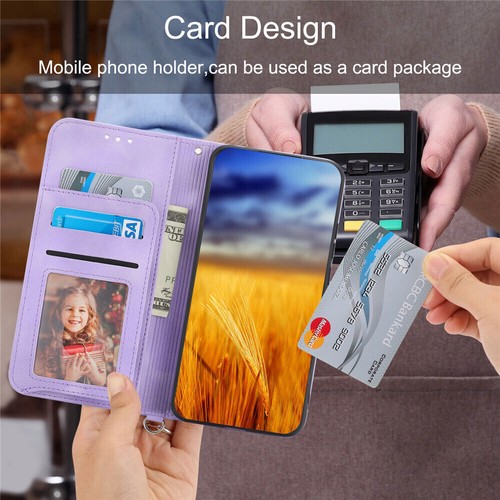Leather Crossbody Flower Wallet Phone Case For Samsung S25 S24 S23 S22 S21 S20FE - Picture 72 of 75