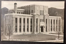 Chaffee County Court House Salida Colorado RPPC Sanborn W-1875 left