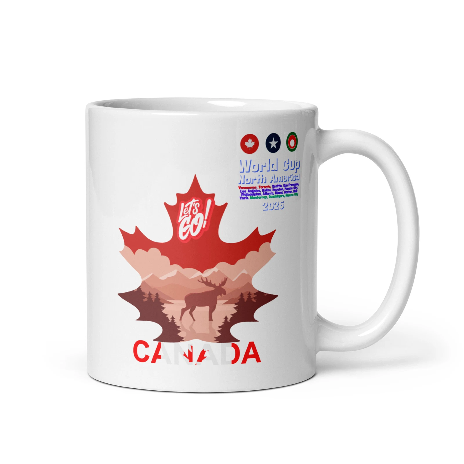 World cup 2026 soccer Canada glossy mug
