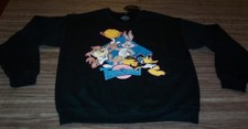 WB Looney Tunes SPACE JAM Bugs Bunny TAZ Daffy CREW SWEATSHIRT MENS MEDIUM NEW