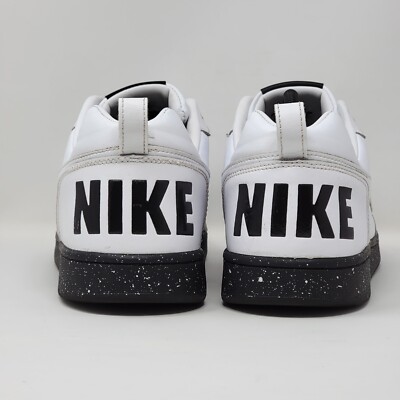Nike Men\'s Court Borough Size 12 Low Se Coat Barlow White 916760-100 Pre-owned Size 12 - Nike Court Borough SE Low White Black for sale  main image 2