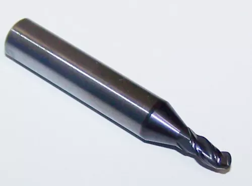 1/8" (.1250")  CARBIDE 3 FL BALL END MILL KENNAMETAL GOMILL (1/4" SHANK) 4169662