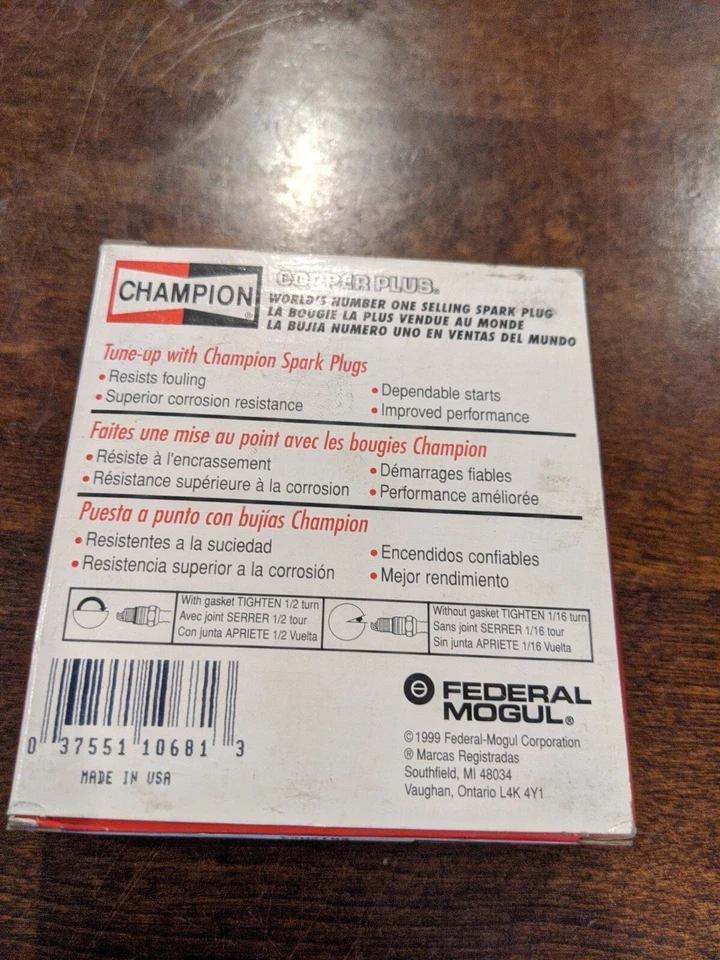 4 Pack of Spark Plug-Copper Plus Champion Spark Plug RN12MC4 308 Brand New - Image 3 of 3