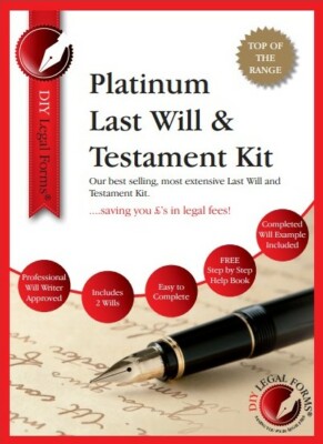 ''TOP OF THE RANGE'' LAST WILL AND TESTAMENT KIT, for TWO PEOPLE - NEW EDITION