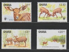 Ghana    1984    Sc # 927-30   Animals    MNH    OG
