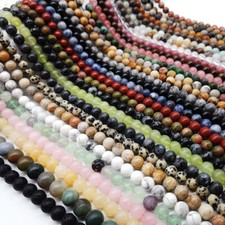 4/6/8mm Natural Crystal Stone Gemstone Loose Round Beads for Jewellery Making