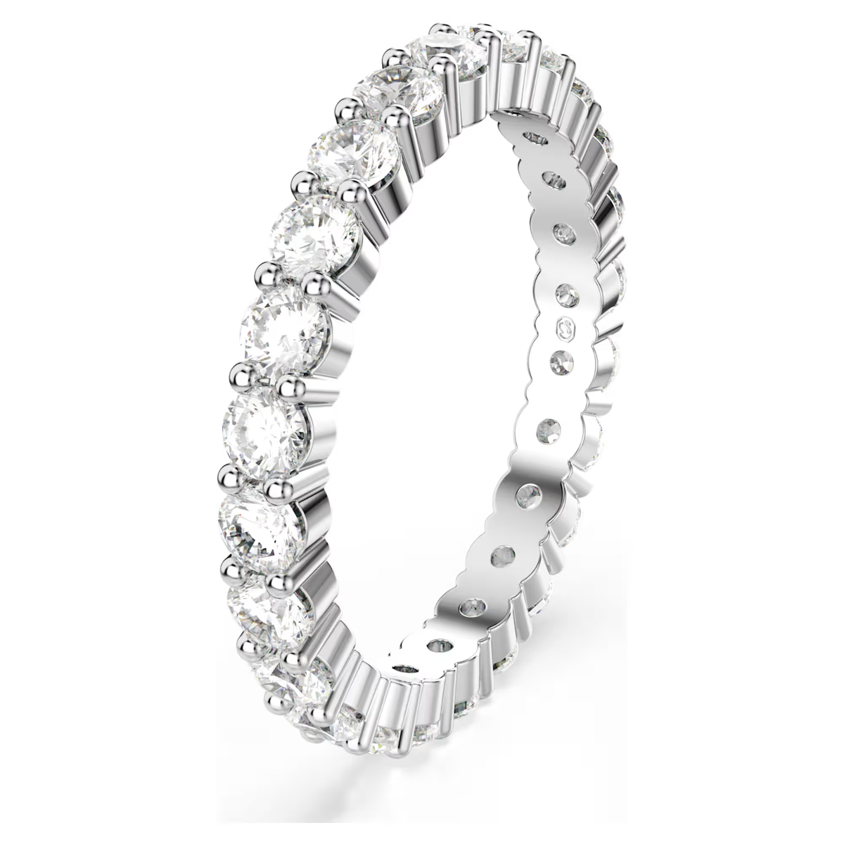 Swarovski Matrix Vittore ring Round cut, Silver-tone finish