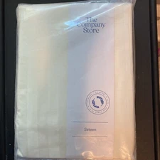 The Company Store DOBBY STRIPE Wrinkle-Free Sateen Bed Sheet Set-King, NWT
