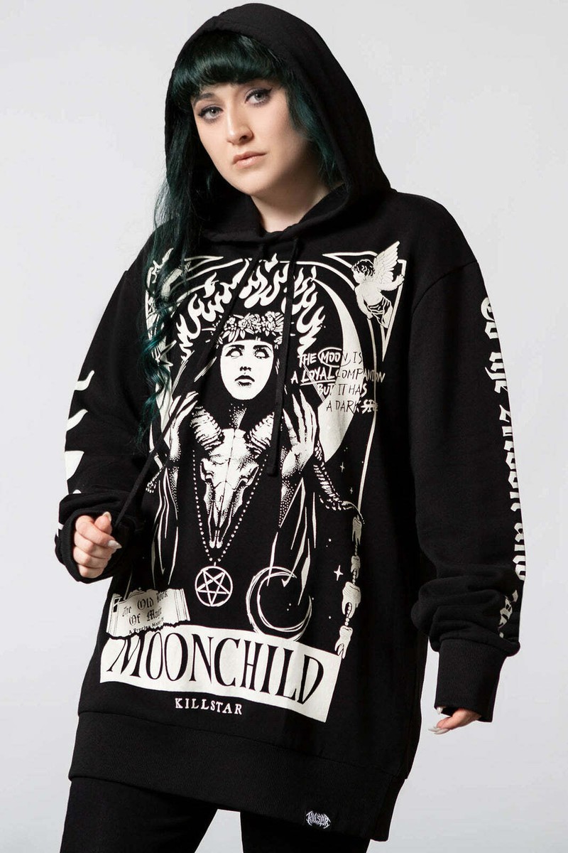 Killstar Companion Moonchild Baphomet Angel Flame Pentagram Hoodie