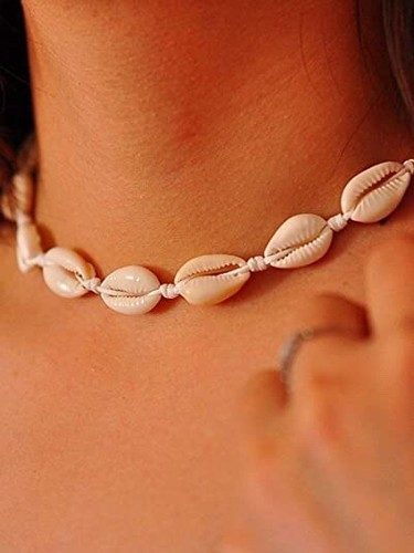 Hawaiian Cowrie Shell Charm Choker Necklace Adjustable Handmade Beach Jewelry - Picture 2 of 3