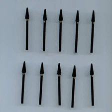 LEGO x 10 Black Minifigure, Weapon Pike / Spear Handle with Flat End Castle