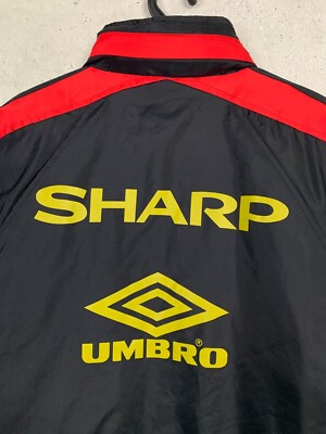 MANCHESTER UNITED 1992 1993 1994 TRAINING FOOTBALL JACKET UMBRO