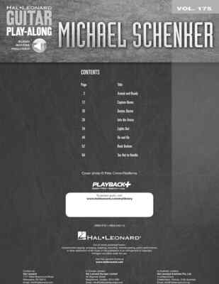 Michael Schenker Sheet Music Guitar Play-along Book and CD