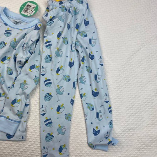 Noomie 2 Piece Pajamas Kids Boys Size 4T Blue Happy Dreidels Long Sleeve - Picture 4 of 6