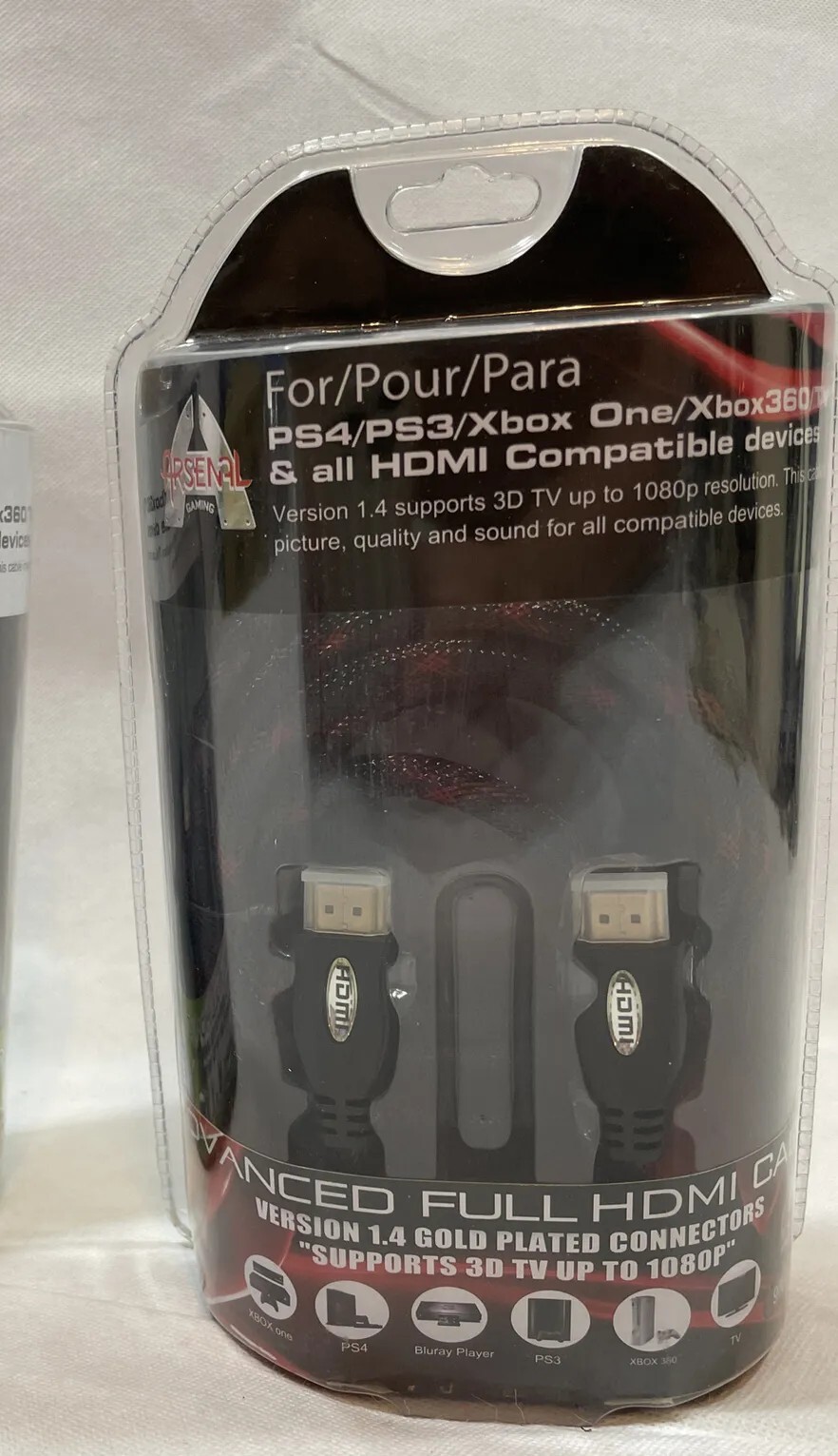 9ft Premium HDMI Cable for TV, DVD, PS3, PS4 & Xbox - 2 Pack-image
