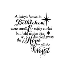 A Baby's Hands in  Bethlehem UNMOUNTED Rubber Stamp, Religious Christmas #26