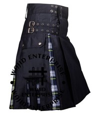 Scottish Handmade Utility Kilt For Men's Dress Gordon Hybrid Kilt Deluxe Kilt