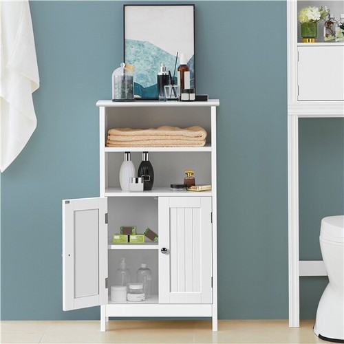 Armario Baño Columna Mueble Baño Suelo Madera para Cocina Blanco 50x30x92cm - Imagen 3 de 10