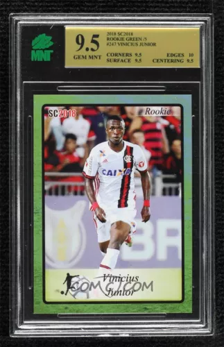 2017-18 SC2018 Vinicius Junior Rookie MNT 9.5 RC 3/5 GREEN Real Madrid