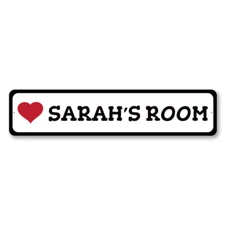 Custom Heart Love Children Kid Room Aluminum Metal Decor Sign