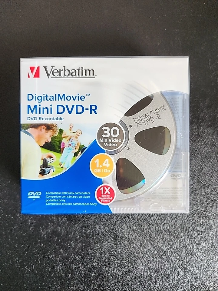 Videocámara Verbatim Mini Dvd-R 30 minutos 1,4 GB SONY CANON SAMSUNG PANASONIC Foto 2 de 4